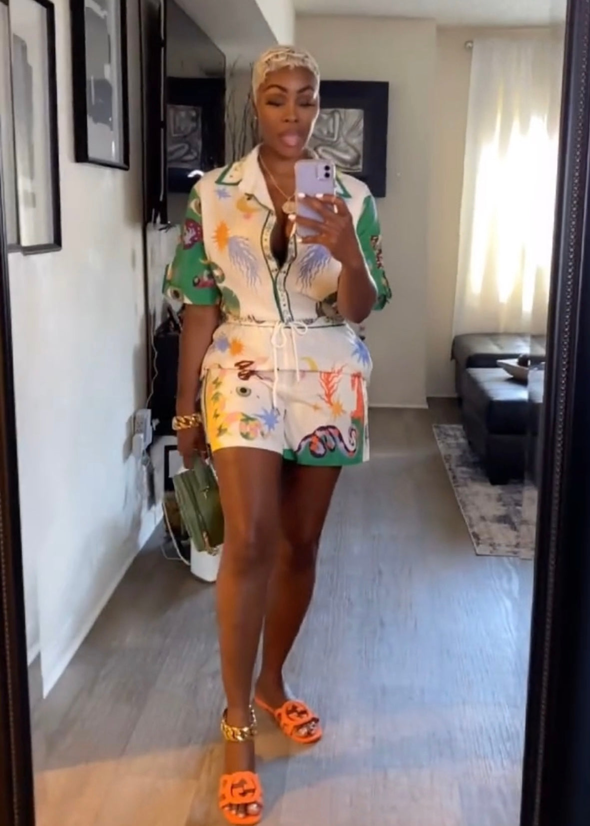 The Avanti Summer Linen & Cotton Printed Set