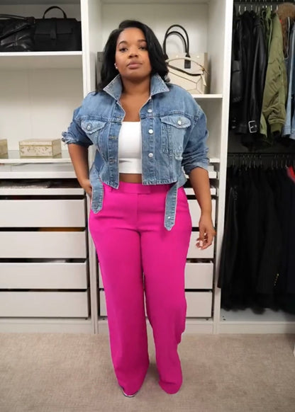 The SculptFit  High-Waist Tailored Pants
