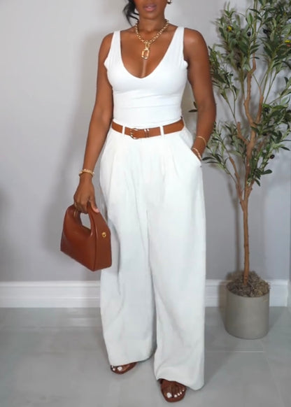 Effortless Luxe Wide-Leg Set